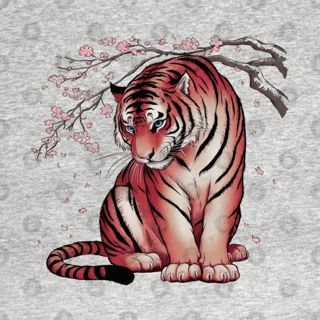 Wistful Tiger Japanese Art Print by SimpliPrinter